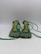 Pre-Owned Bottega Veneta Green Size 36.5 Strappy Heels | True Fashionistas.