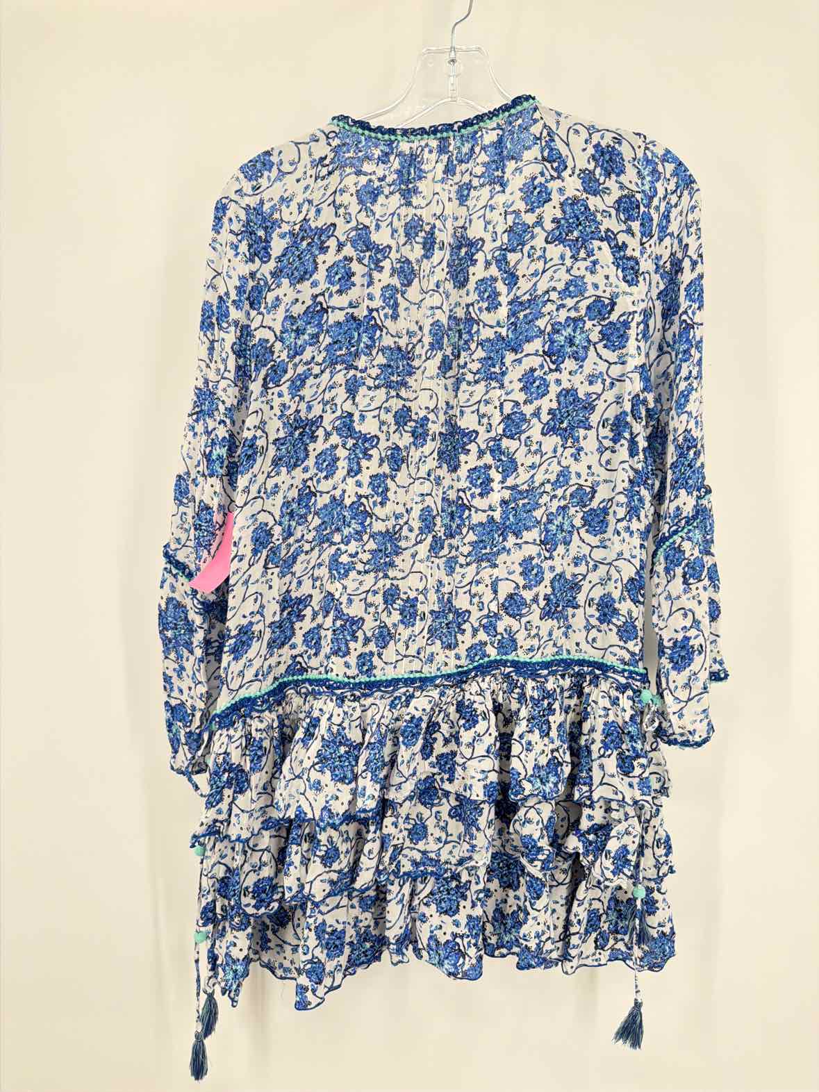 Pre-Owned Poupette St Barths Blue Size Small Short Long Sleeve Dress | True Fashionistas.