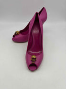 Pre-Owned Alexander McQueen Pink Size 39 Peep Toe Heels | True Fashionistas.