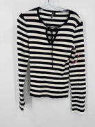 Pre-Owned Charlotte Black Size Large Stripe Sweater | True Fashionistas.