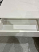 Hammpa White Wood 2 Drawer Nightstand | True Fashionistas.