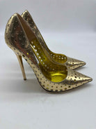 Pre-Owned Jimmy Choo Gold Size 36.5 Pump Heels | True Fashionistas.