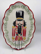 Red Ceramic Christmas Nutcracker Platter | True Fashionistas.