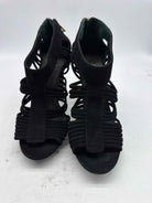 Pre-Owned Tory Burch Black Size 7 Caged Heels | True Fashionistas.