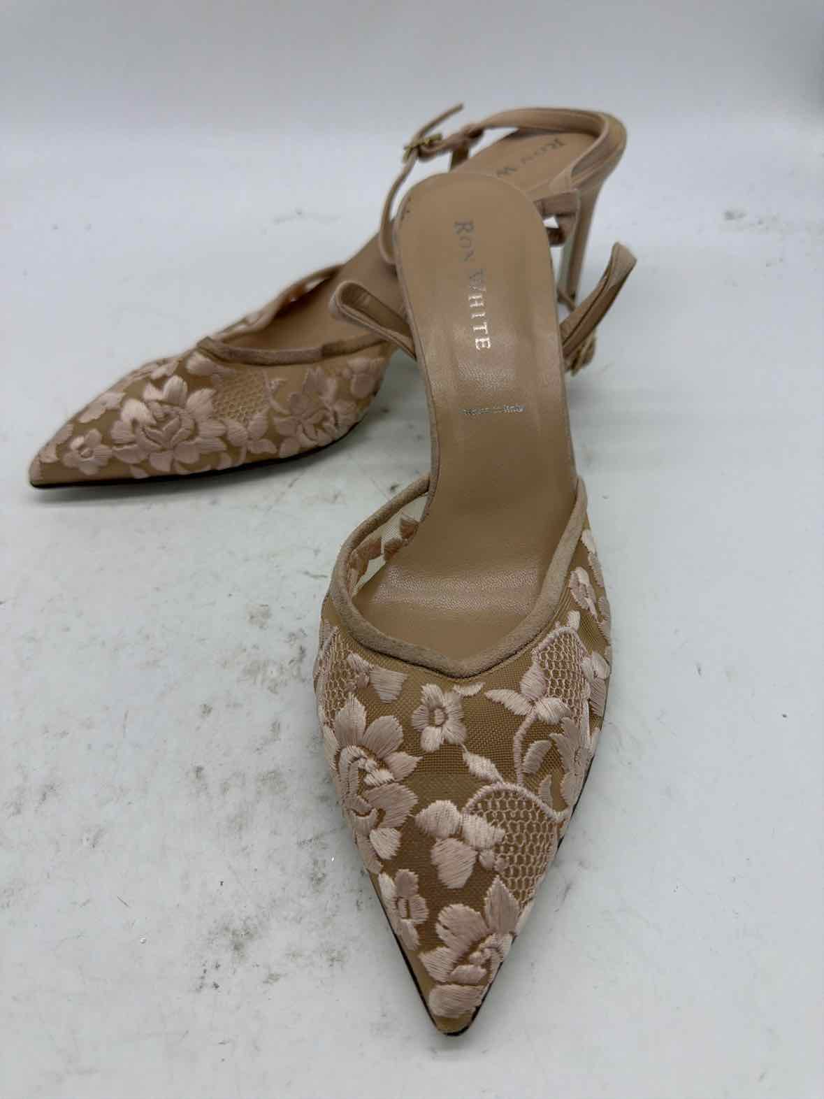 Pre-Owned Ron White Tan Size 11 Slingback Heels | True Fashionistas.