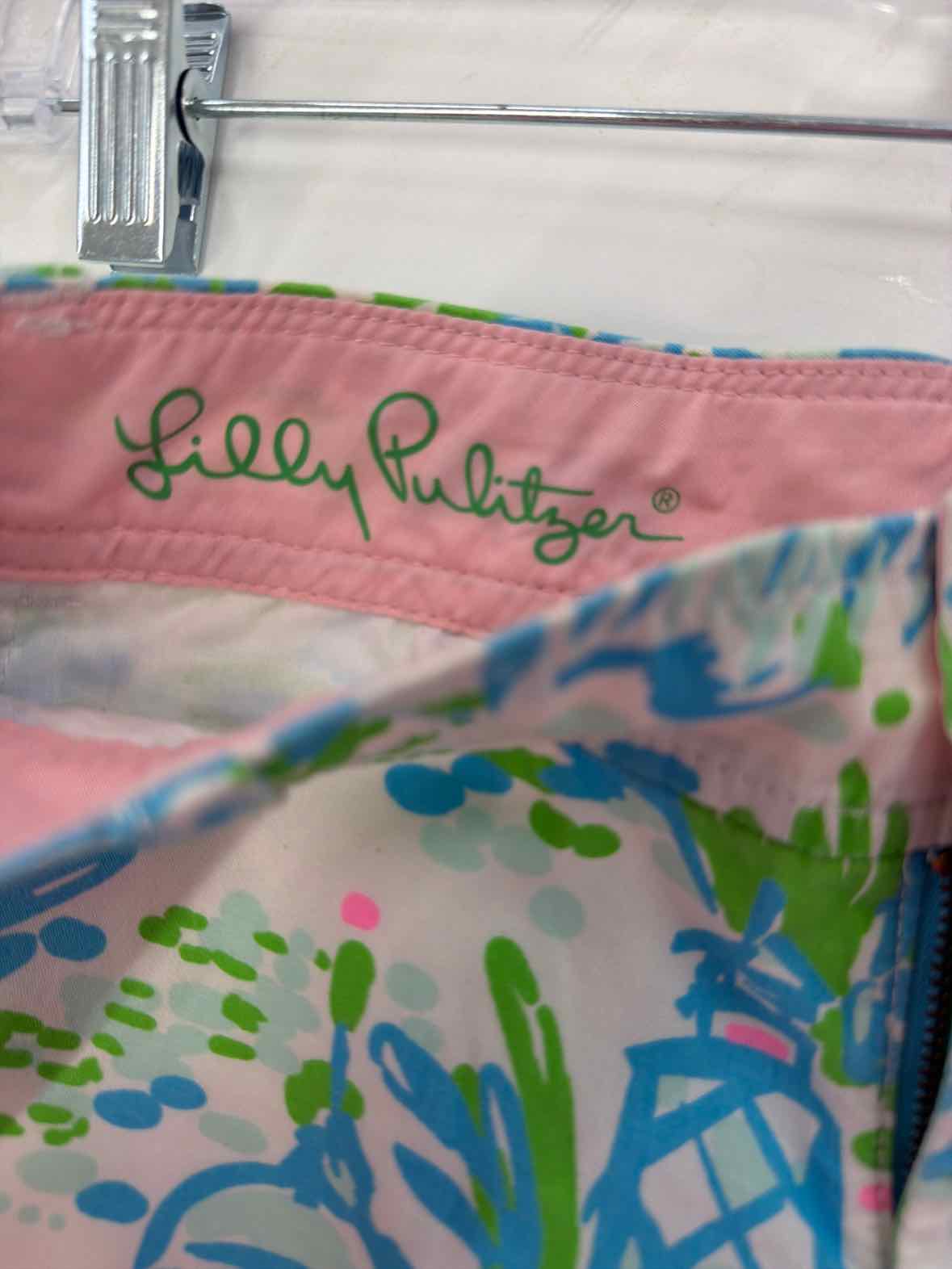 Pre-Owned Lilly Pulitzer Blue Size 00 Callahan Printed Shorts | True Fashionistas.