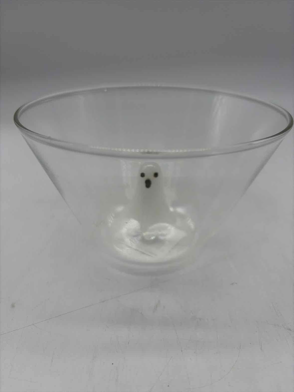 Mud Pie Clear Glass Ghost Candy Bowl Halloween | True Fashionistas.