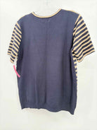 Leo & Ugo Navy Size 10/12 Short Sleeve Sweater | True Fashionistas.