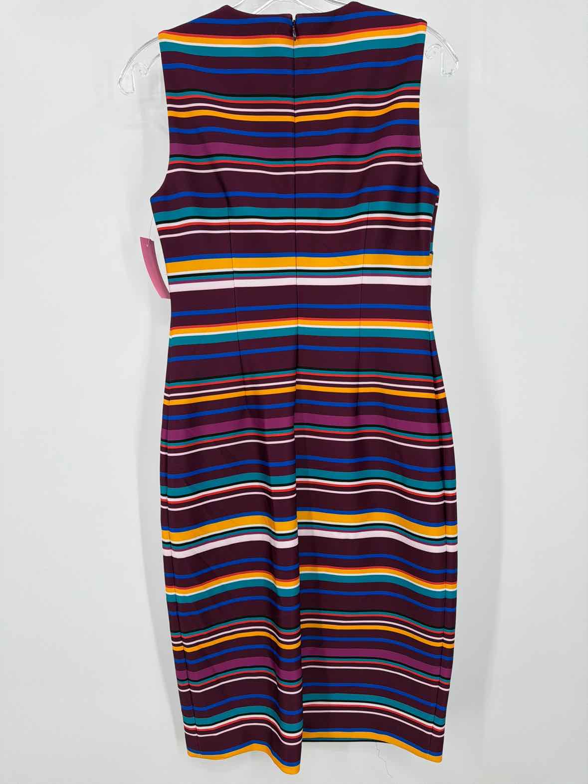 Pre-Owned Calvin Klein Purple Size 4 Stripe Short Sleeveless Dress | True Fashionistas.