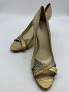 Pre-Owned Miu Miu Tan Size 11 Peep Toe Heels | True Fashionistas.