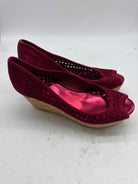 Pre-Owned Jimmy Choo Red Size 7 Wedge Heels | True Fashionistas.