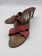 Pre-Owned Donald Pliner Tan Size 7.5 Mule Heels | True Fashionistas.