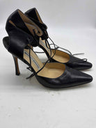 Pre-Owned Manolo Blahnik Black Size 35.5 Strappy Heels | True Fashionistas.