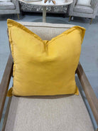 Mustard Cotton Pillow | True Fashionistas.