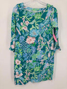 Pre-Owned Lilly Pulitzer Green Size XS Short Long Sleeve Dress | True Fashionistas.