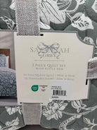 Savannah Green And White Queen/Full Bedding | True Fashionistas.