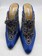 Pre-Owned Oscar de la Renta Blue Size 40.5 Mule Heels | True Fashionistas.