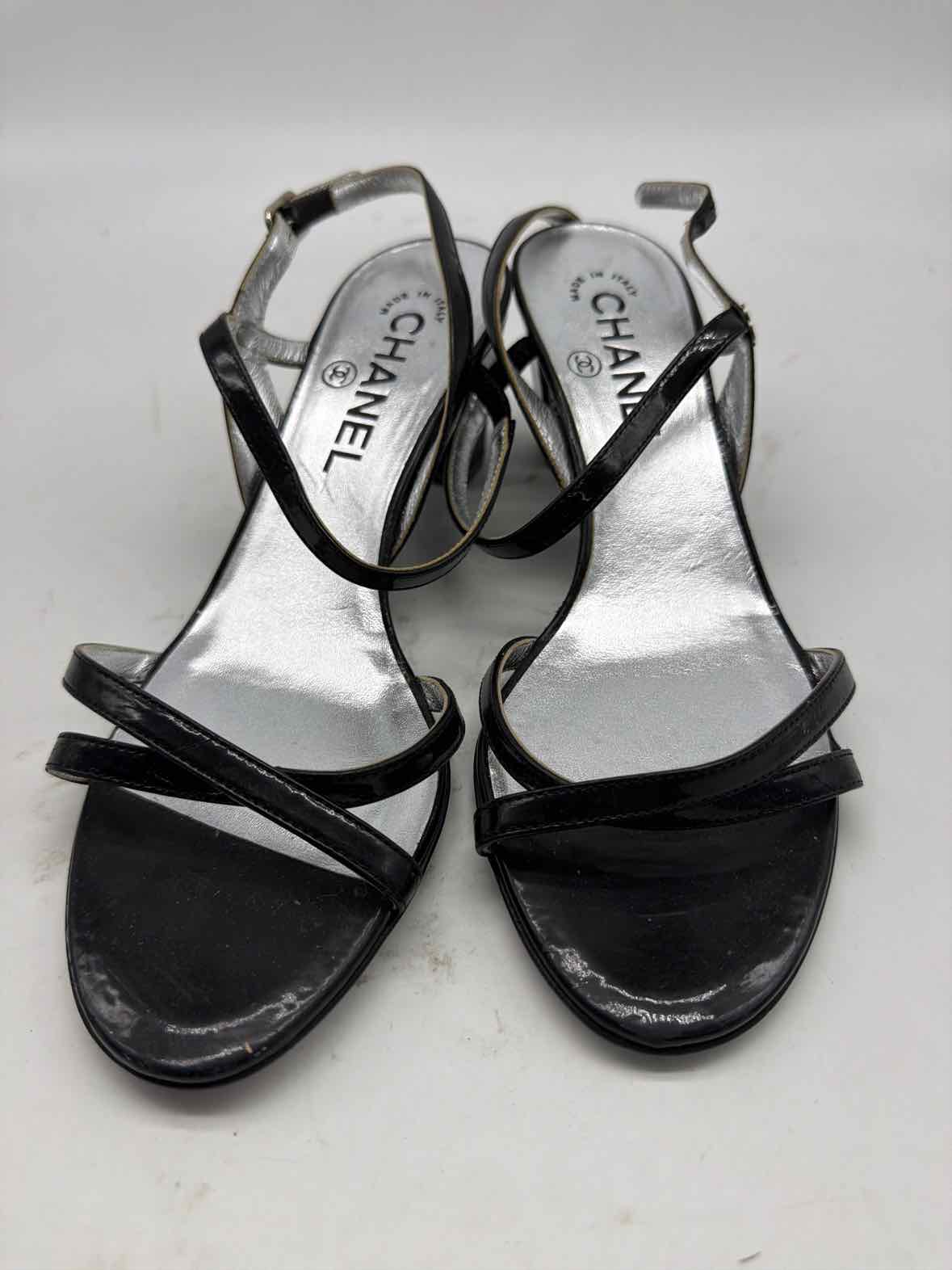 Pre-Owned Chanel Black Size 6.5 Slingback Heels | True Fashionistas.
