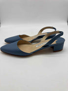Pre-Owned Manolo Blahnik Blue Size 36.5 Slingback Heels | True Fashionistas.