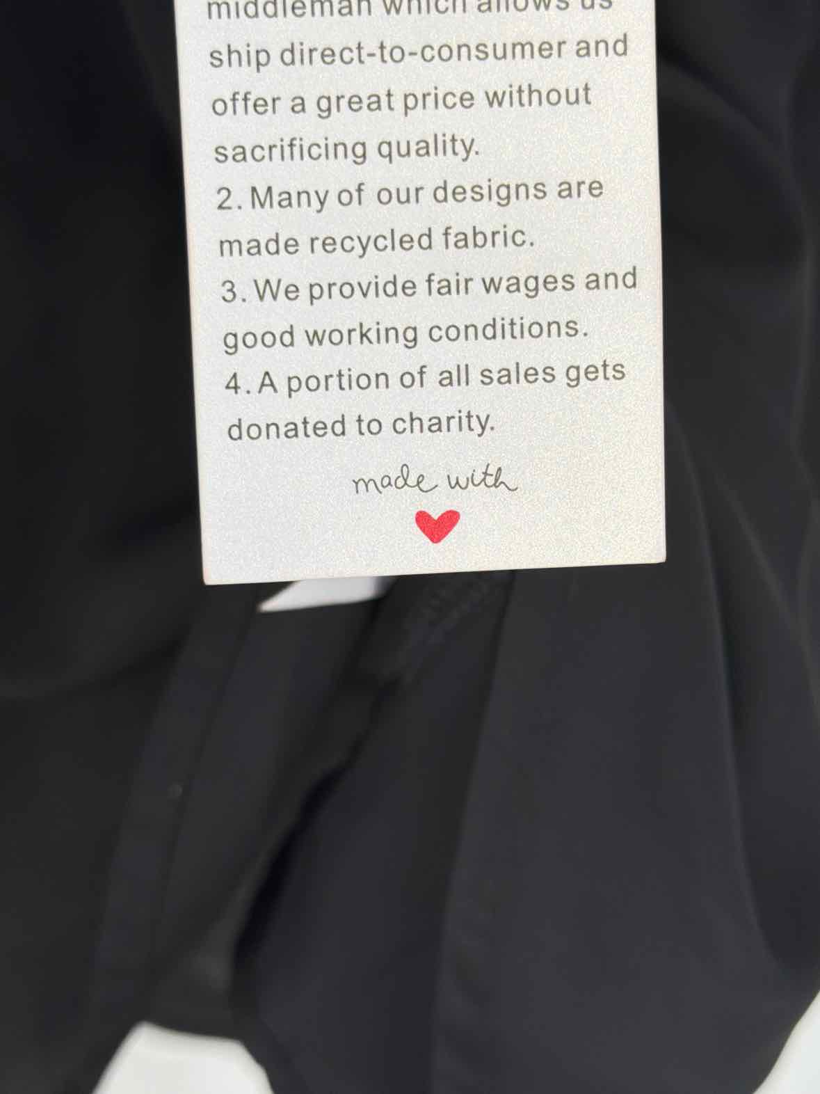 Pre-Owned Made with Love Black Size Large Short Sleeve Dress | True Fashionistas.