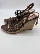 Pre-Owned Prada Brown Size 39 Wedge Heels | True Fashionistas.