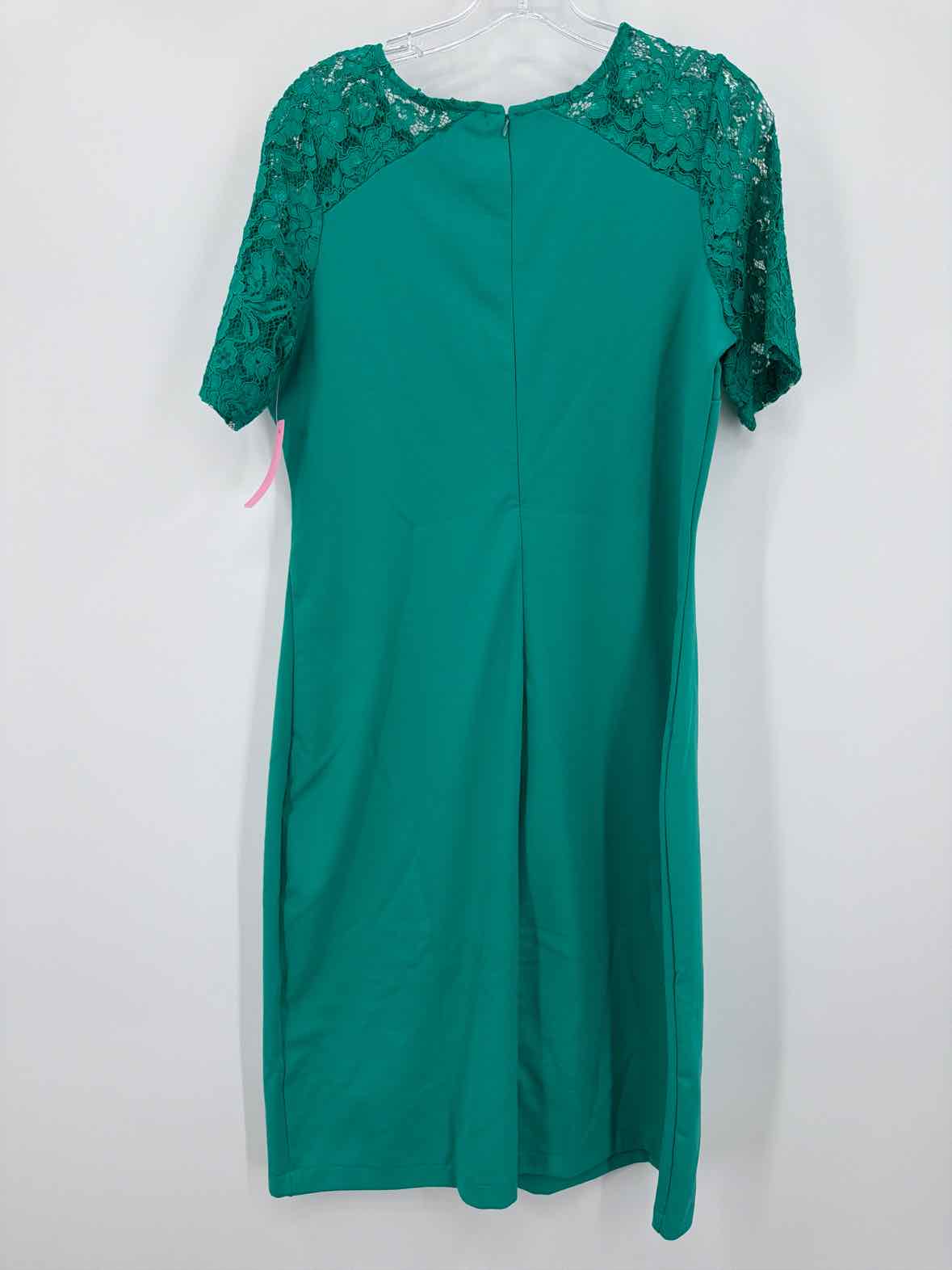 Pre-Owned Jessica London Green Size 12 Short Short Sleeve Dress | True Fashionistas.