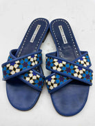 Pre-Owned Manolo Blahnik Blue Size 36 Mule Sandals | True Fashionistas.