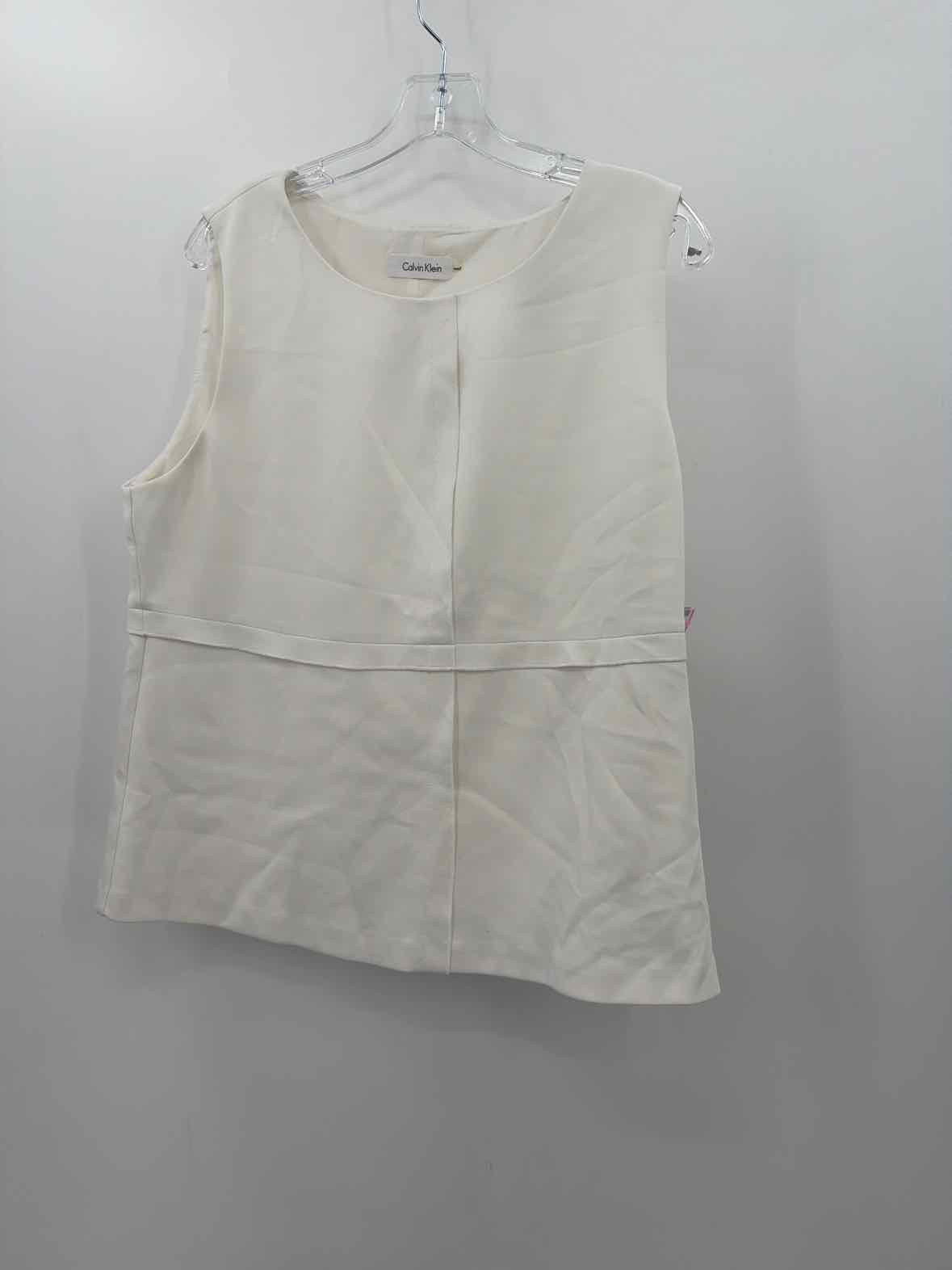 Calvin Klein White Size Large Blouse | True Fashionistas.