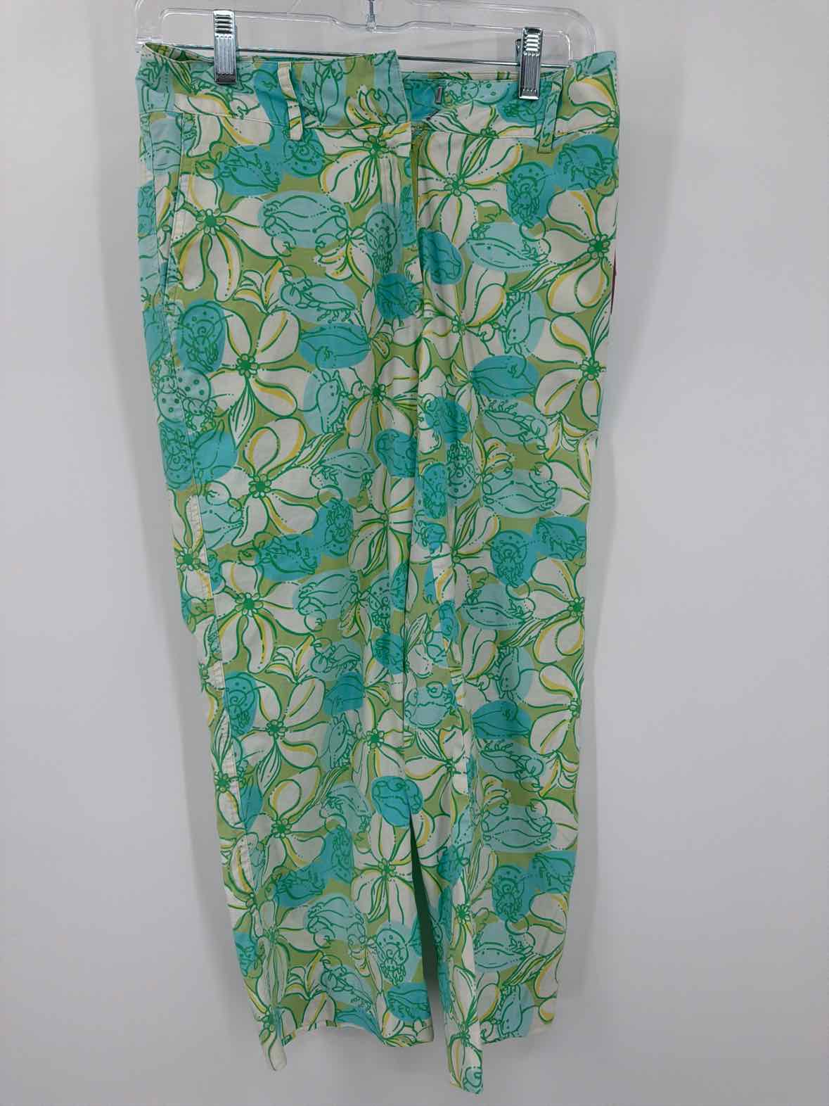 Pre-Owned Lilly Pulitzer Blue Size 2 Vintage Printed Pants | True Fashionistas.