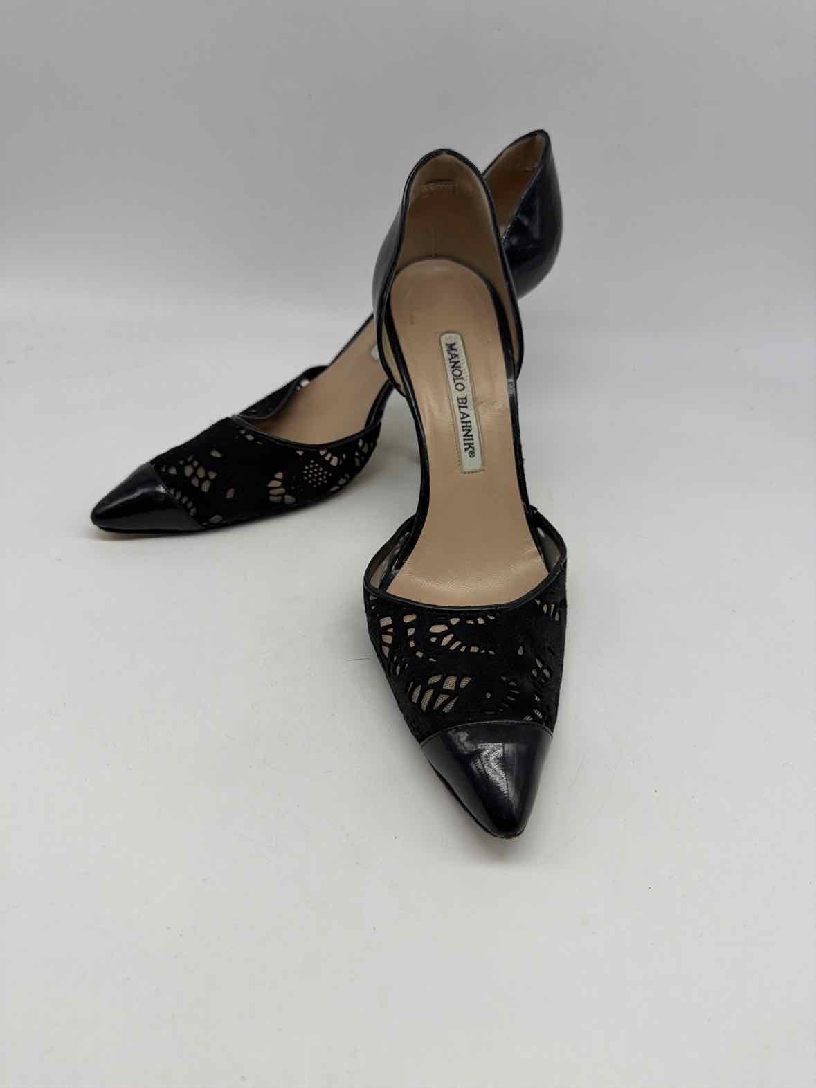 Pre-Owned Manolo Blahnik Black Size 38.5 D'orsay Heels | True Fashionistas.