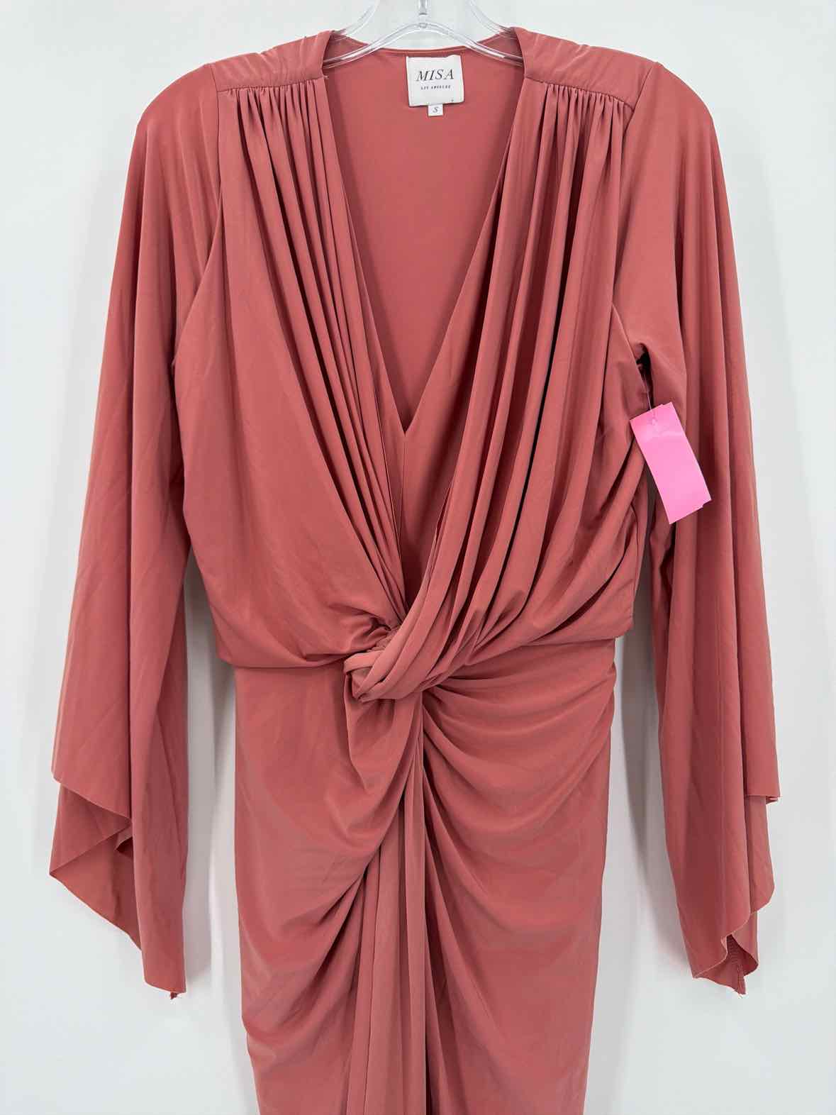 Pre-Owned Misa Pink Size Small Long Long Sleeve Dress | True Fashionistas.