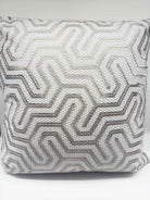 Silver Geometric Pillow | True Fashionistas.