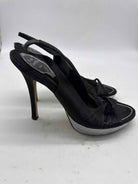 Pre-Owned Rene Caovilla Black Size 9 Slingback Heels | True Fashionistas.
