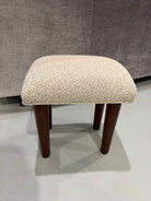 Small Beige Fabric Footrest | True Fashionistas.