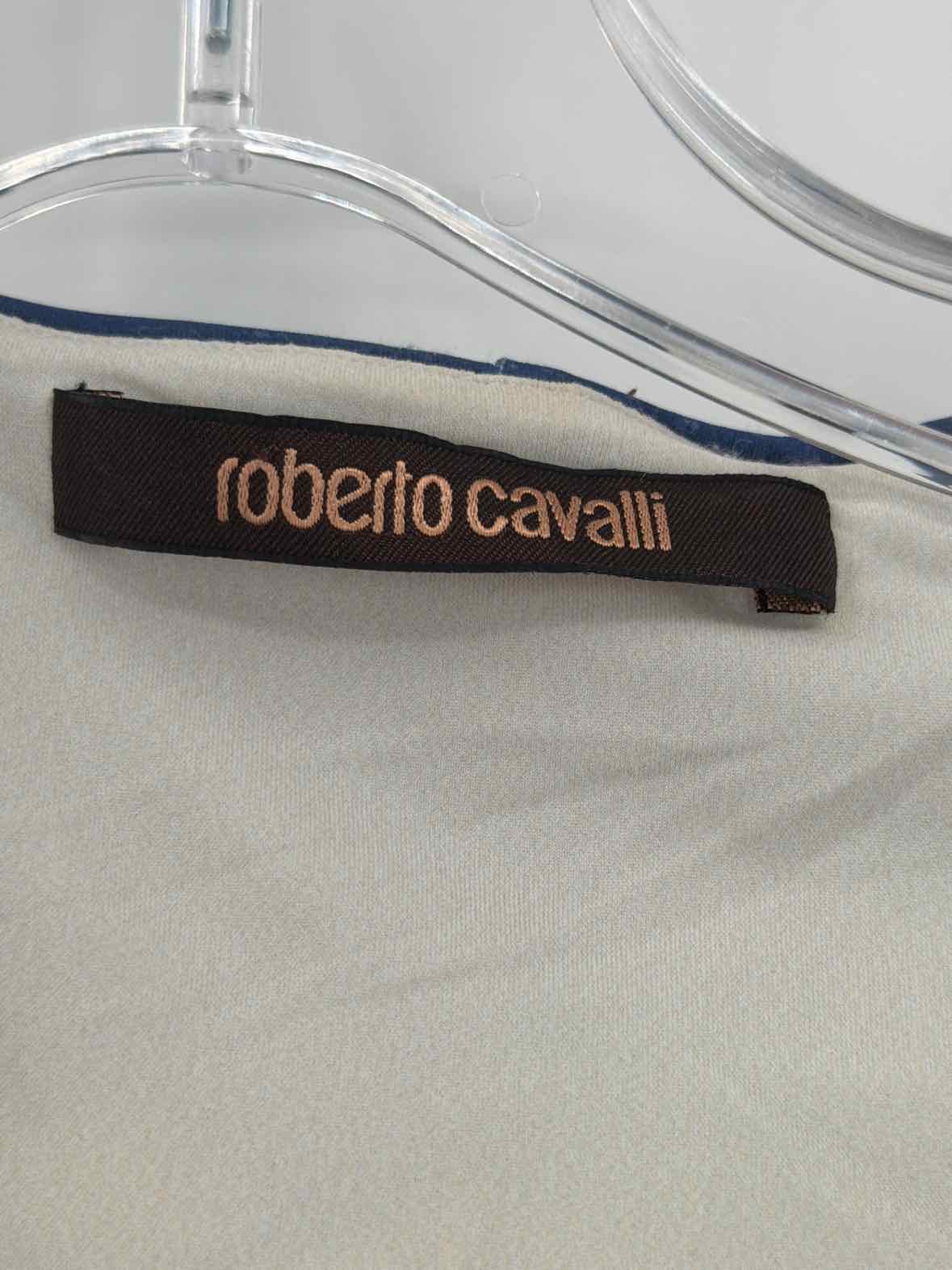 Pre-Owned Roberto Cavalli Ivory Size 38 Short Sleeveless Dress | True Fashionistas.
