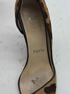 Pre-Owned Christian Louboutin Brown Size 6.5 Leopard D'orsay Heels | True Fashionistas.