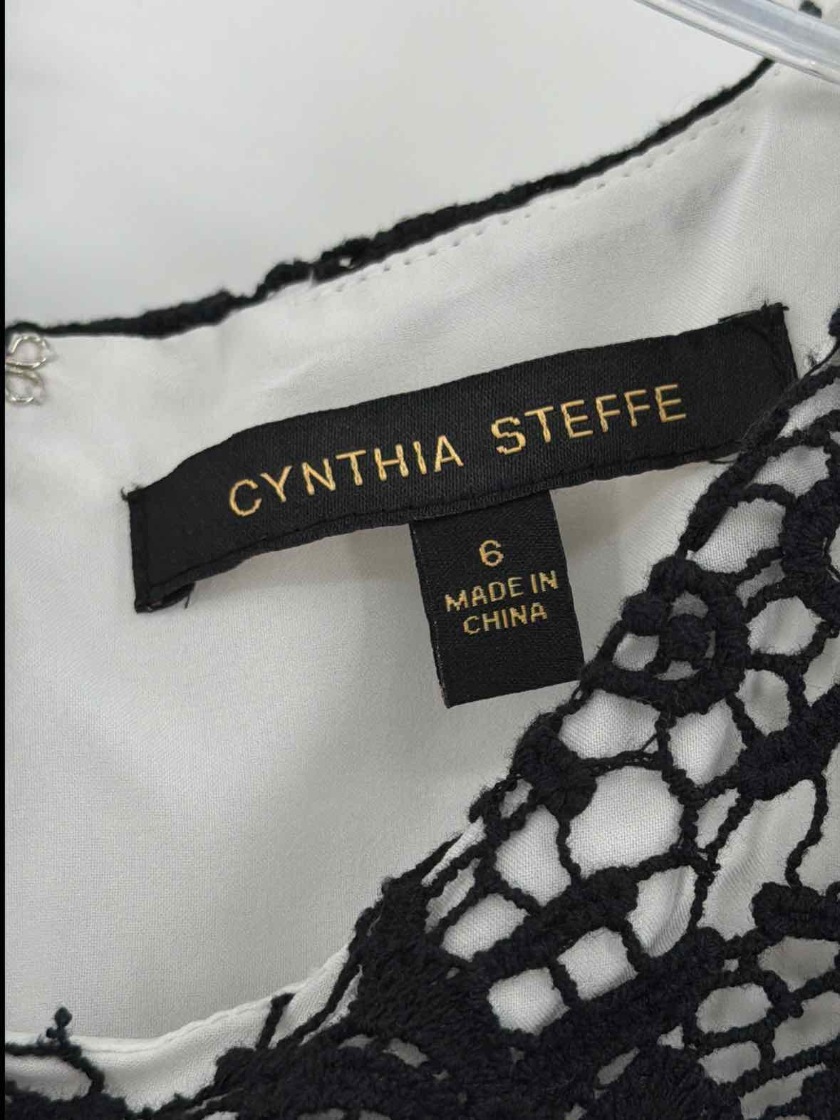 Pre-Owned Cynthia Steffe Black Size 6 Lace Short Sleeveless Dress | True Fashionistas.