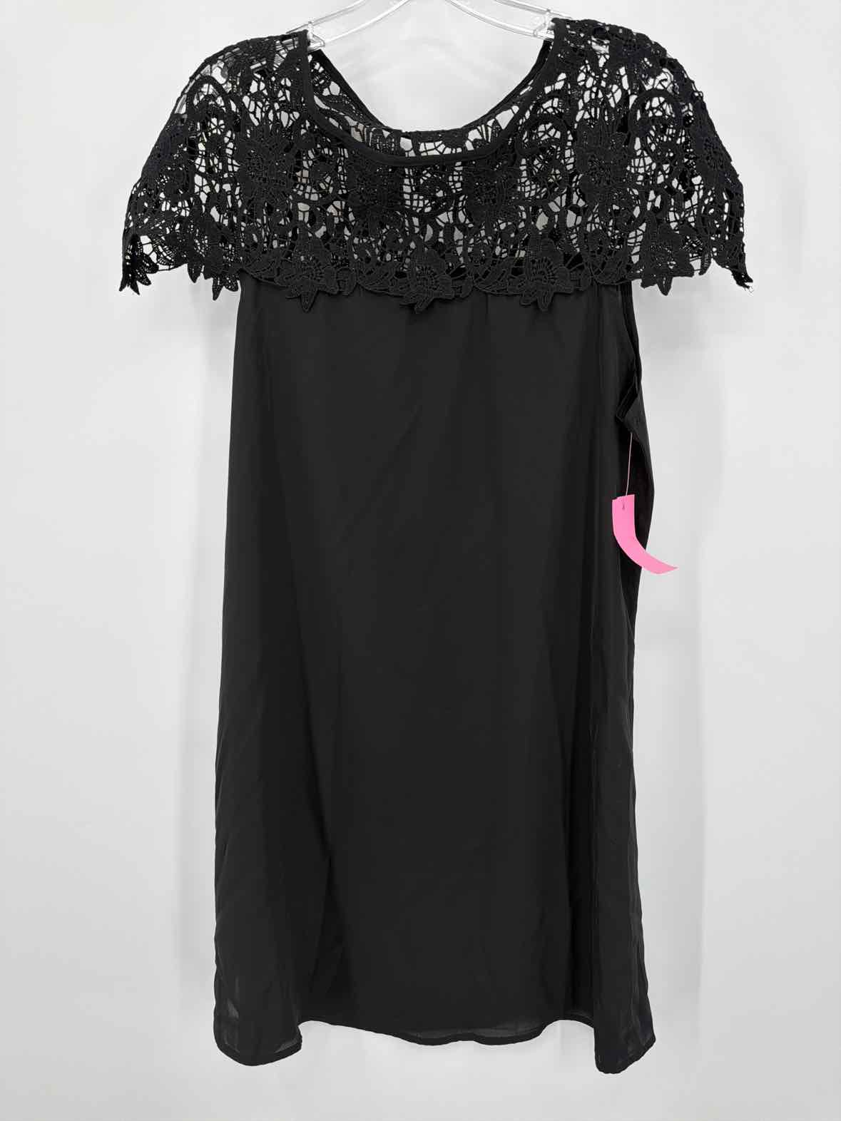 Pre-Owned Made with Love Black Size Large Short Sleeve Dress | True Fashionistas.