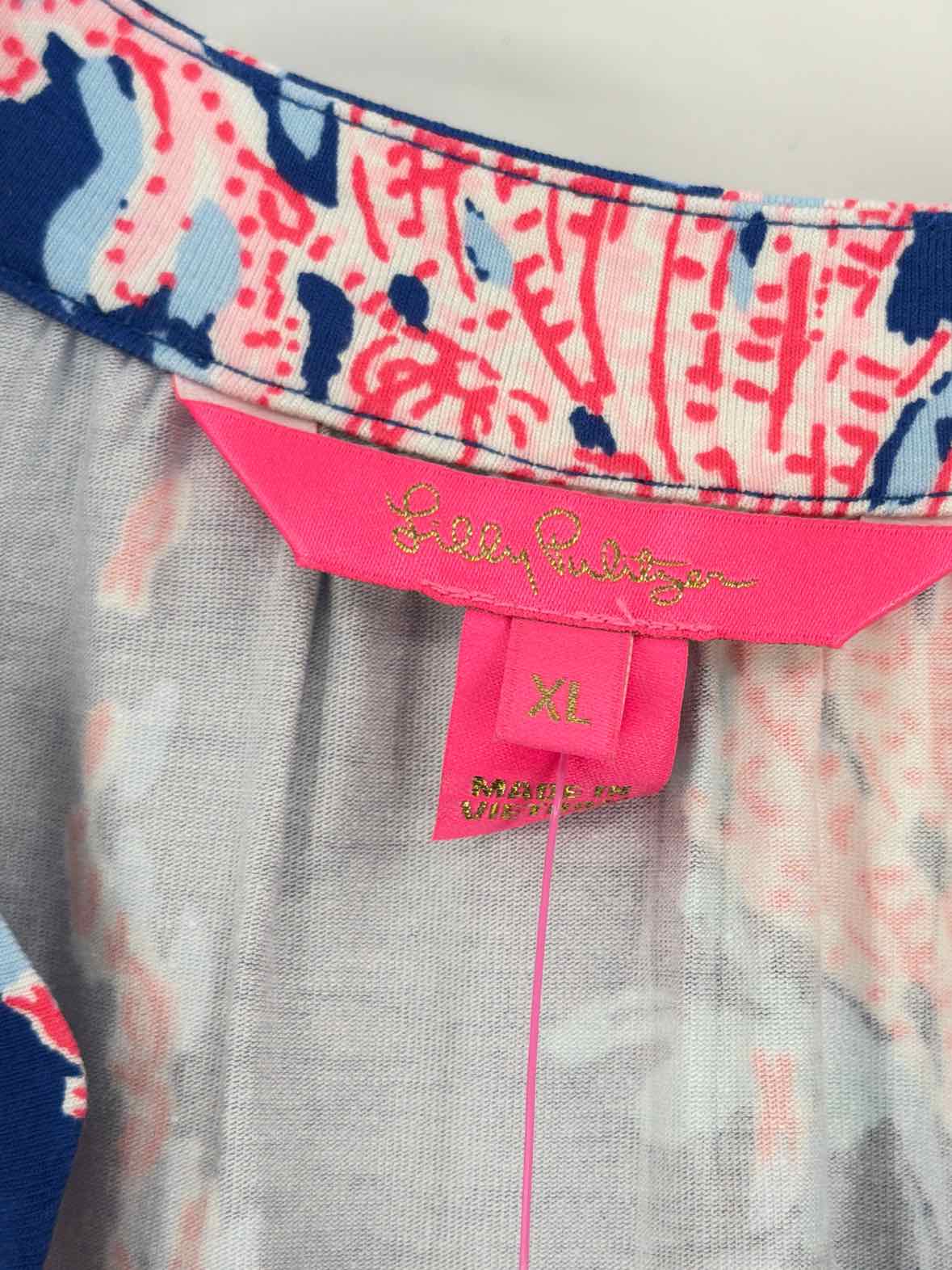 Pre-Owned Lilly Pulitzer Blue Size XL Short Long Sleeve Dress | True Fashionistas.