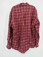 Pre-Owned Burberry Red XL Plaid Men's Long Sleeve Shirt | True Fashionistas.