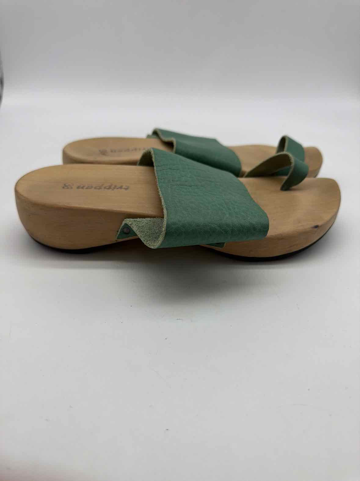 Pre-Owned Trippen Green Size 38 Wood Sandals | True Fashionistas.