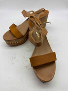 Pre-Owned Salvatore Ferragamo Tan Size 9.5 Platform Heels | True Fashionistas.