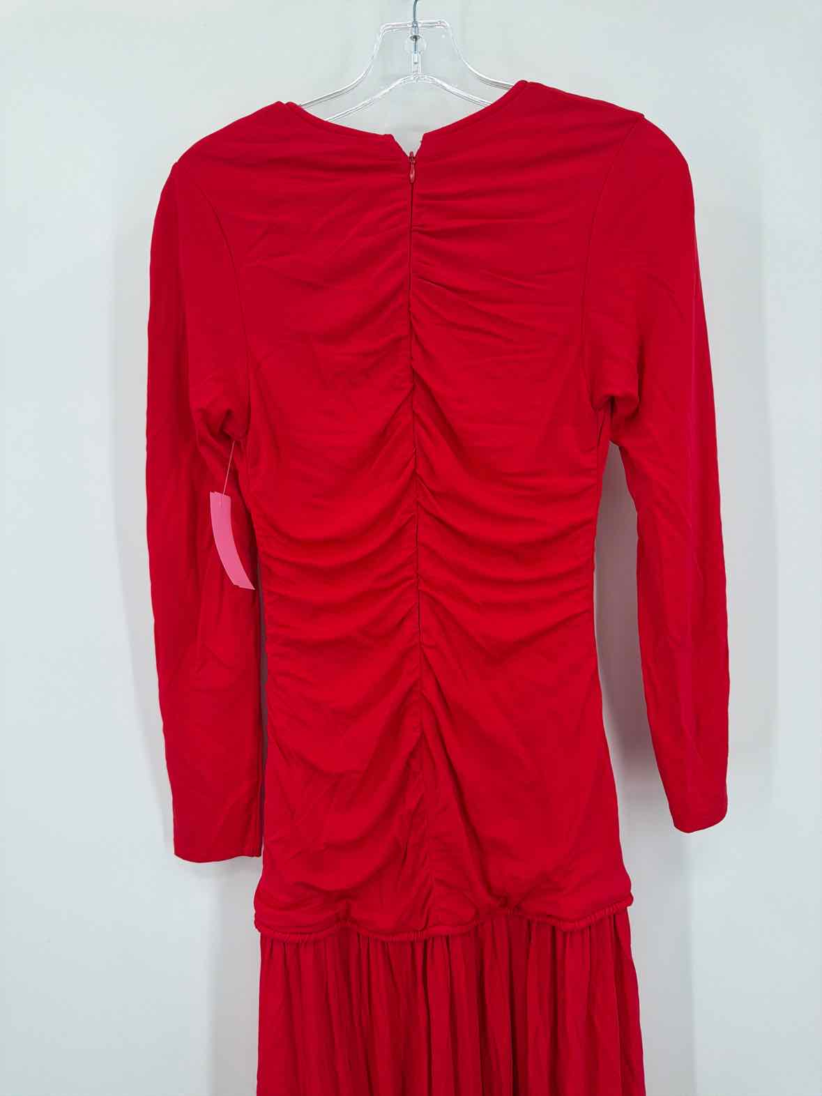 Pre-Owned Farm Rio Red Size Small Long Long Sleeve Dress | True Fashionistas.