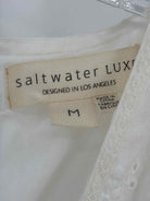 Pre-Owned Salt Water LUXE White Size Medium Short Short Sleeve Dress | True Fashionistas.