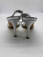 Pre-Owned Manolo Blahnik Silver Size 6.5 Strappy Heels | True Fashionistas.