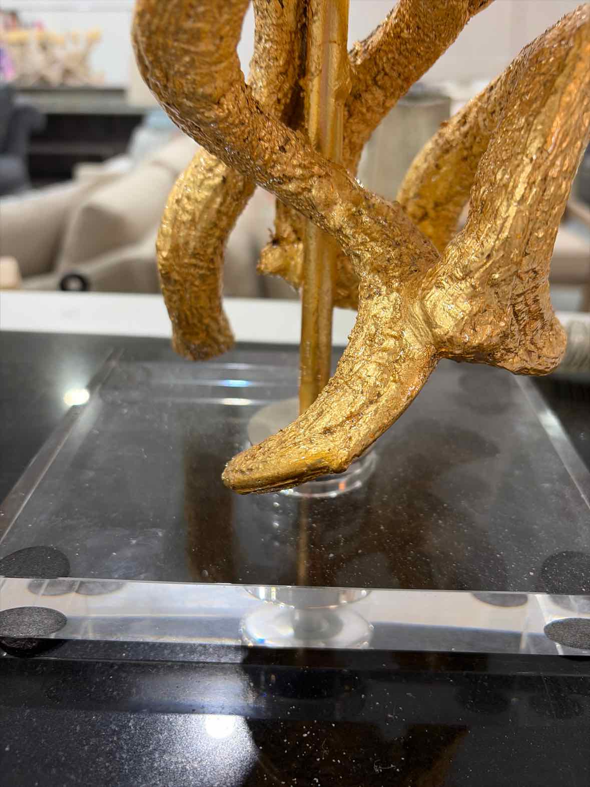 Uttermost Gold Metal & Glass Base Accent Lamp | True Fashionistas.