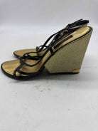 Pre-Owned Louis Vuitton Black Size 36 Wedge Heels | True Fashionistas.