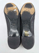 Pre-Owned Gucci Black Size 7 Peep Toe Flats | True Fashionistas.