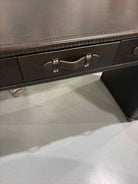 Leather Office Desk With Buckles | True Fashionistas.