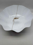 Mud Pie Set of 2 White and Tan Scalloped Bowl | True Fashionistas.